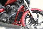 Yamaha Stryker custom front fender and chin spoiler, custom paint