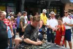 Chip Foose signing the hood at the 2013 Disney Carmasters show